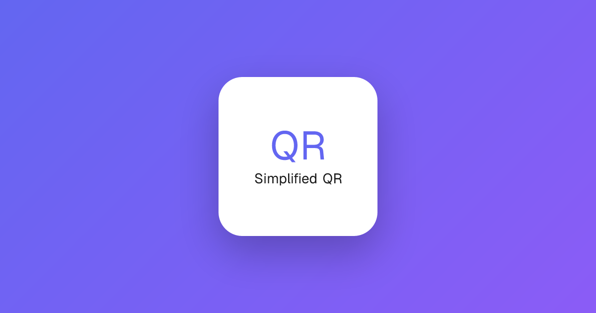 Contact Card QR Code Generator — Simplified QR